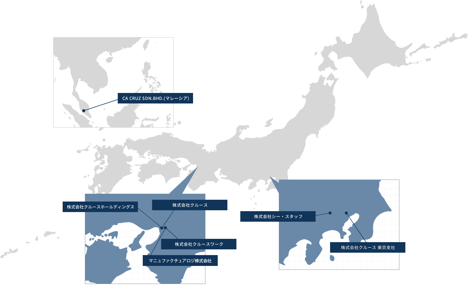 クルースブループ全国Map